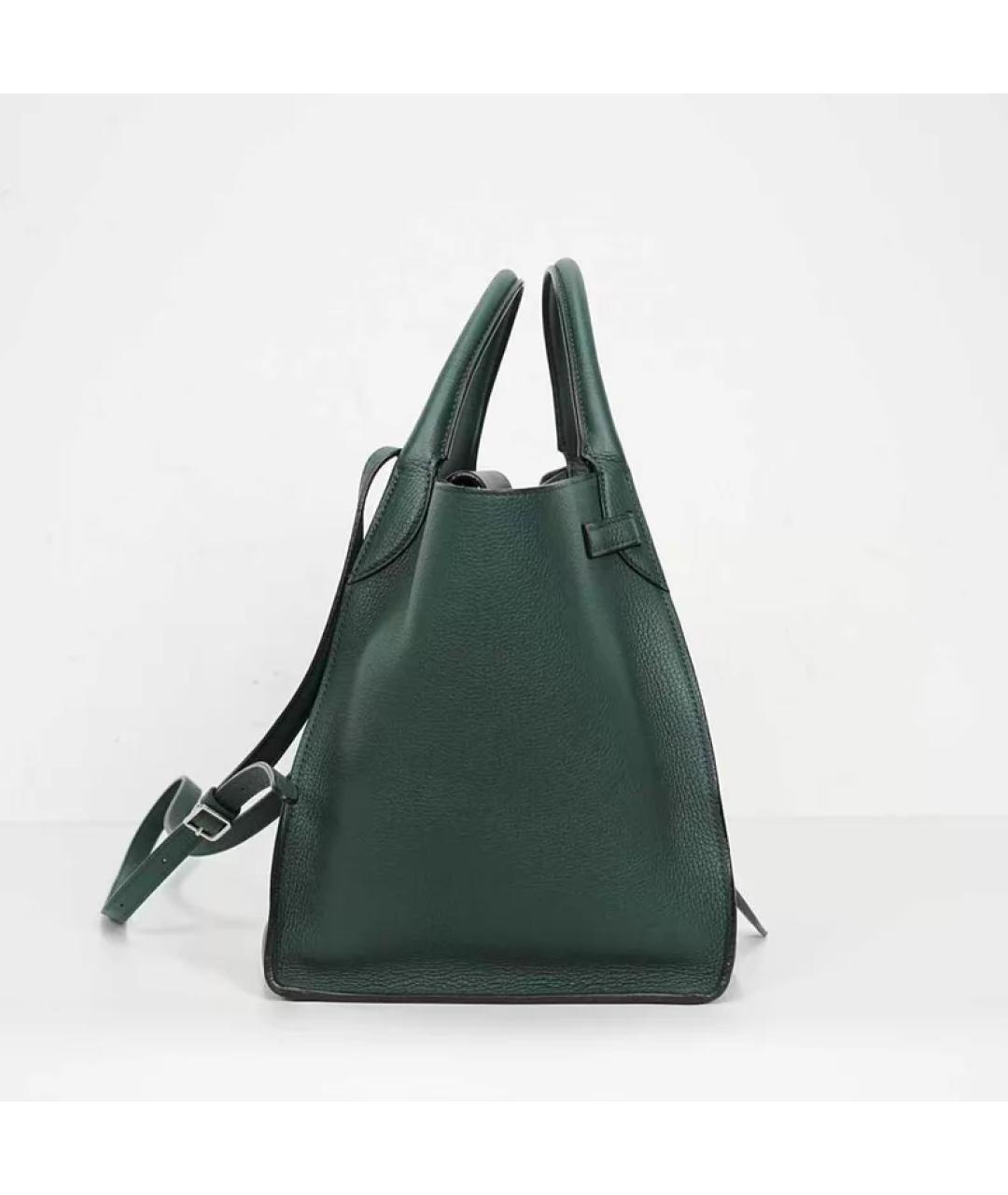 CHRISTIAN DIOR Зеленая кожаная сумка с короткими ручками, фото 3