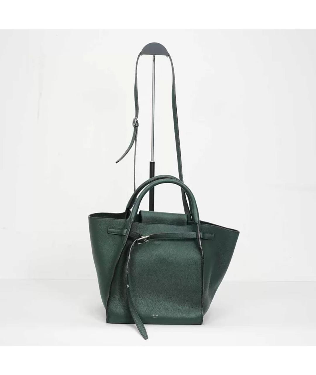 CHRISTIAN DIOR Зеленая кожаная сумка с короткими ручками, фото 7