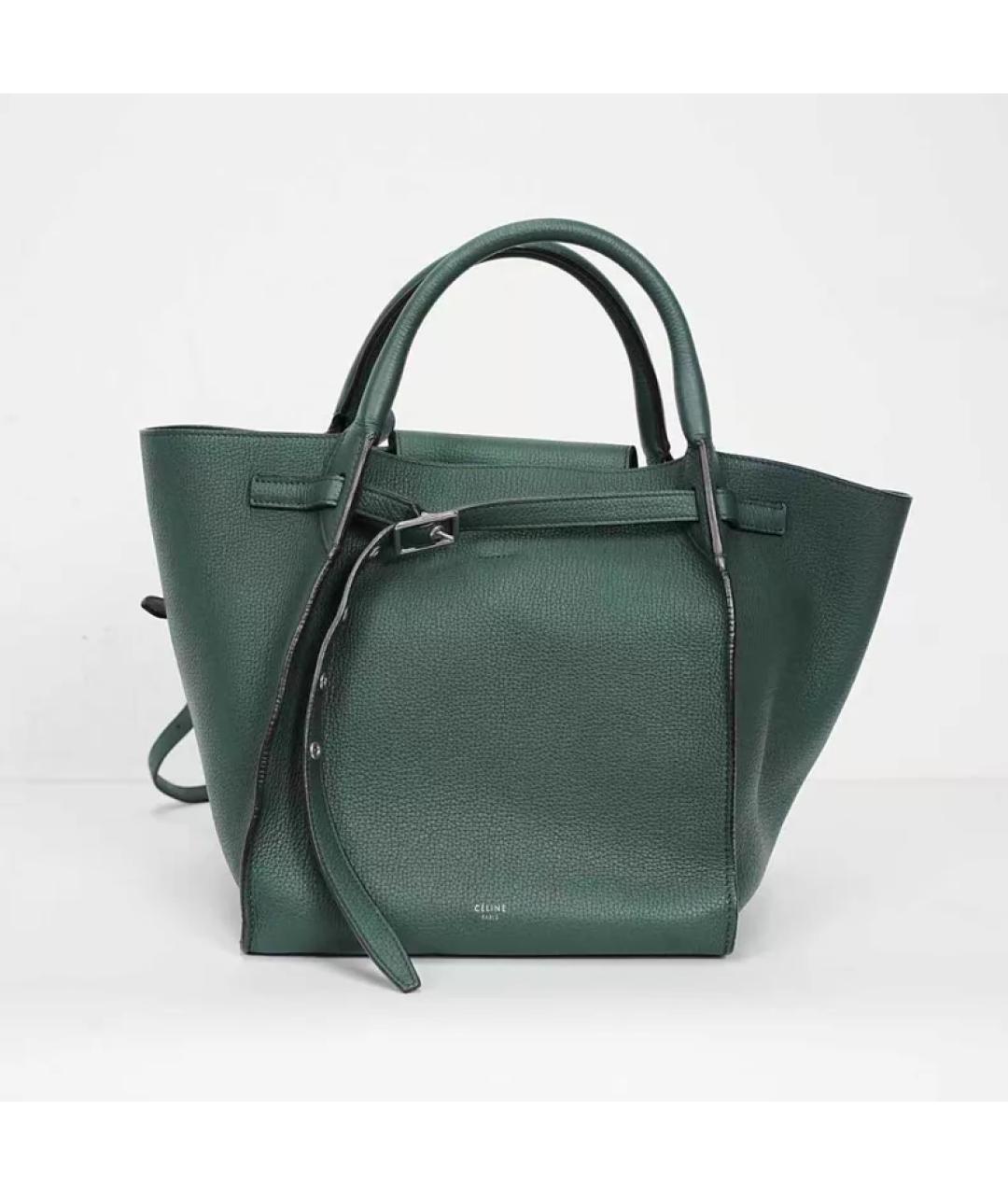 CHRISTIAN DIOR Зеленая кожаная сумка с короткими ручками, фото 10