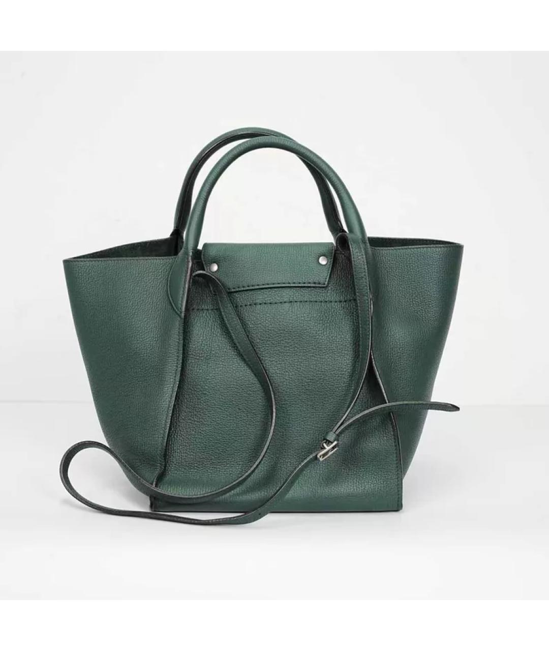CHRISTIAN DIOR Зеленая кожаная сумка с короткими ручками, фото 6