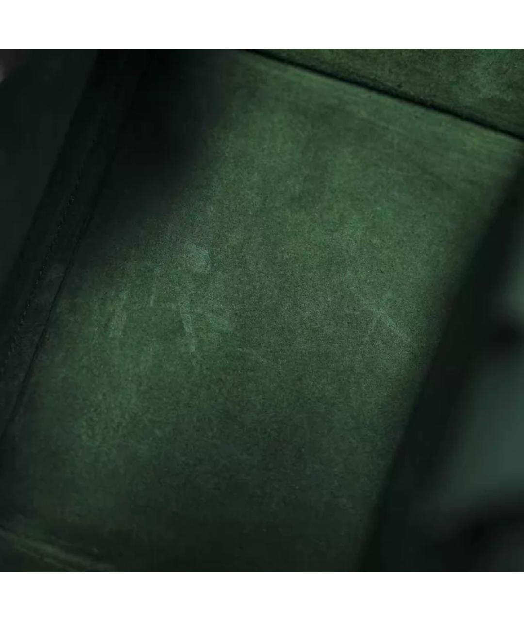 CHRISTIAN DIOR Зеленая кожаная сумка с короткими ручками, фото 8