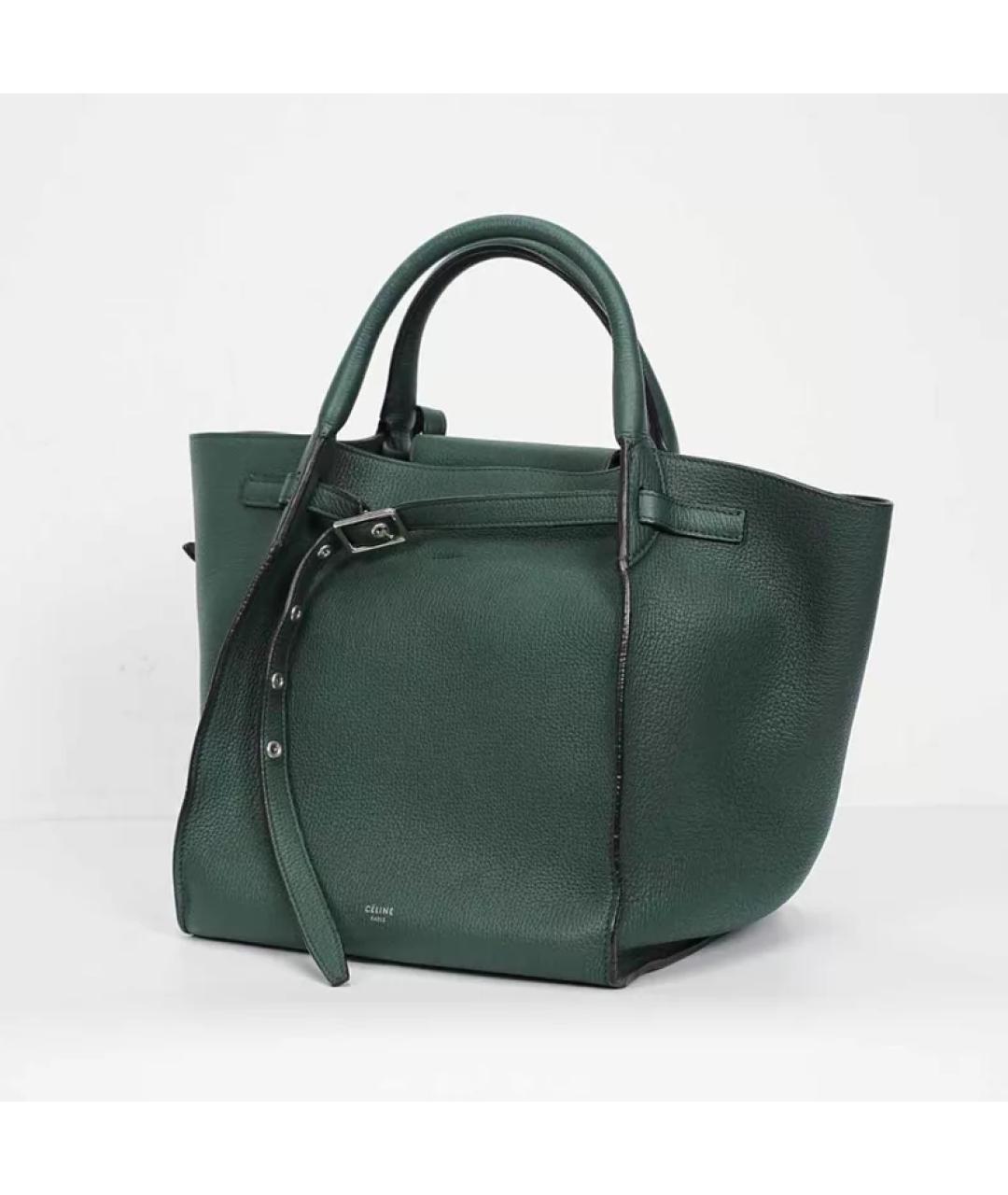 CHRISTIAN DIOR Зеленая кожаная сумка с короткими ручками, фото 2