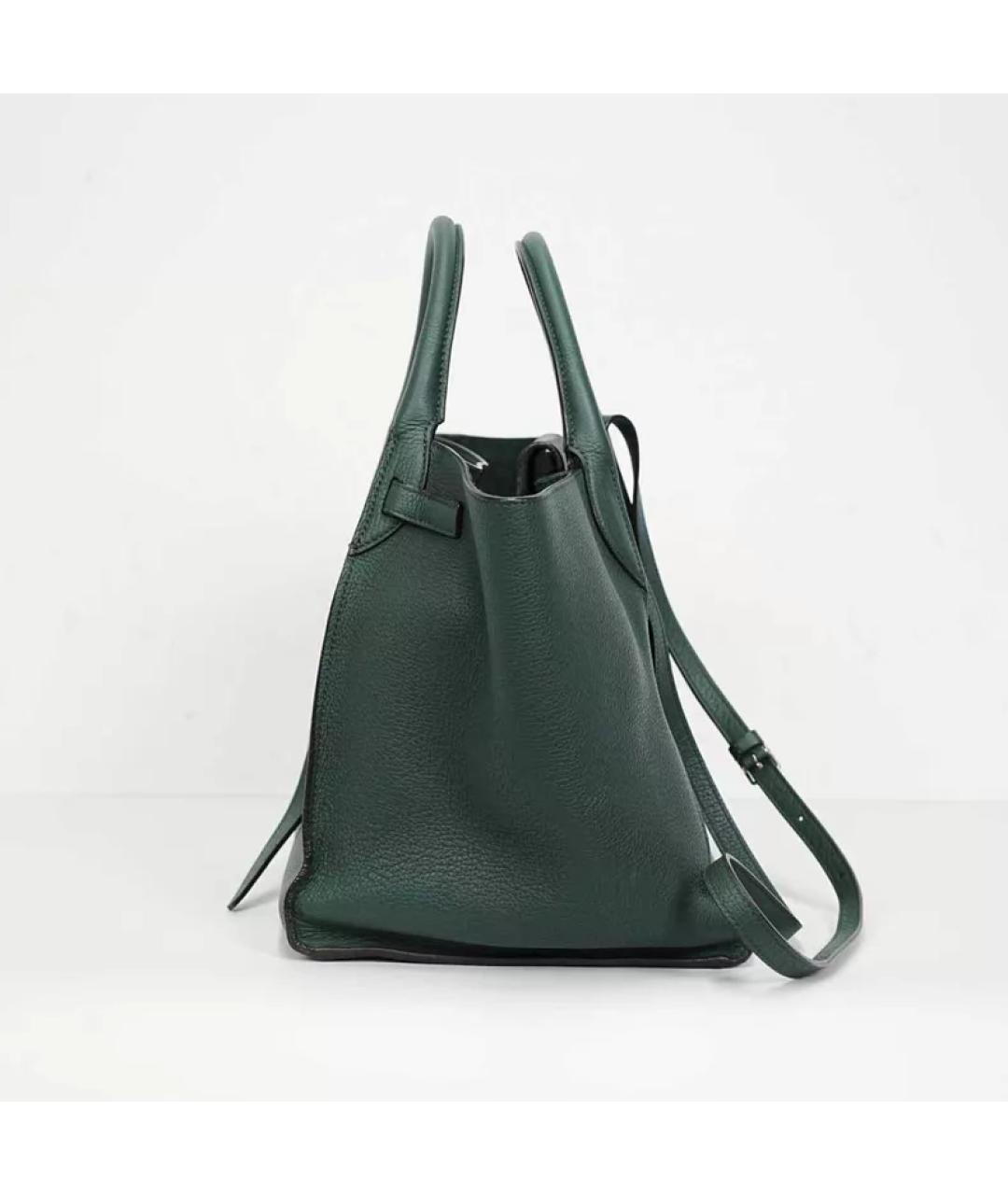 CHRISTIAN DIOR Зеленая кожаная сумка с короткими ручками, фото 5