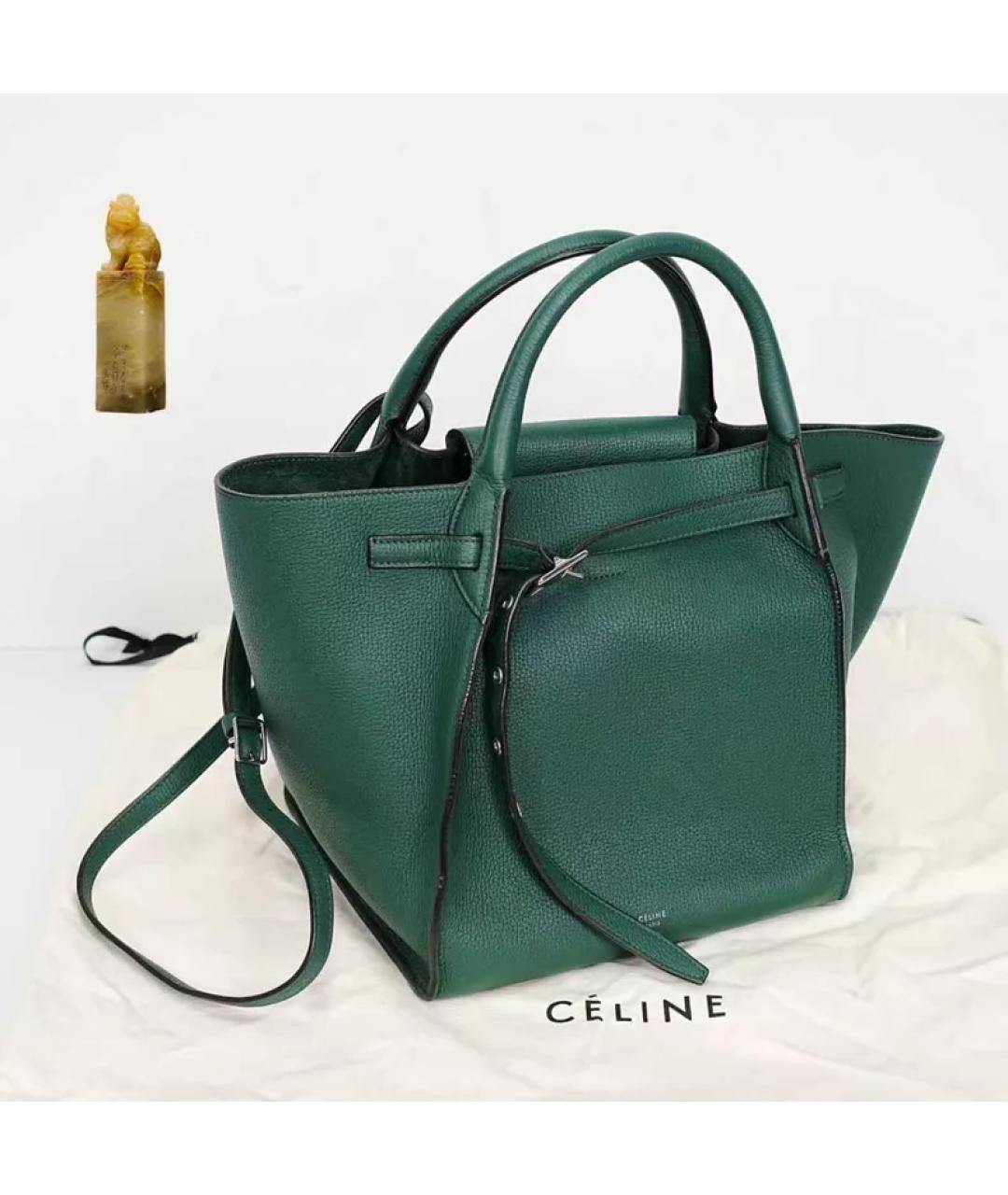 CHRISTIAN DIOR Зеленая кожаная сумка с короткими ручками, фото 9