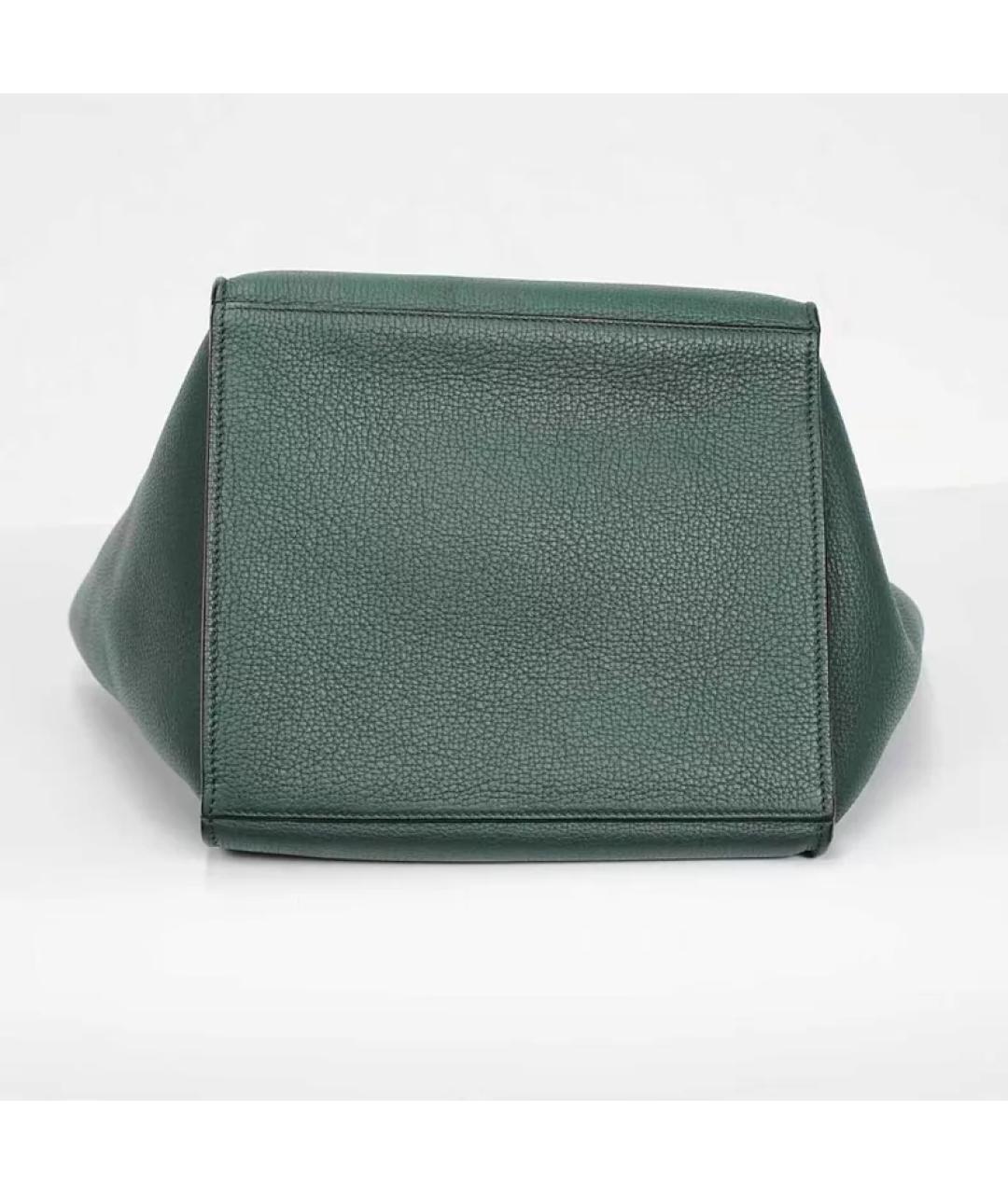 CHRISTIAN DIOR Зеленая кожаная сумка с короткими ручками, фото 4