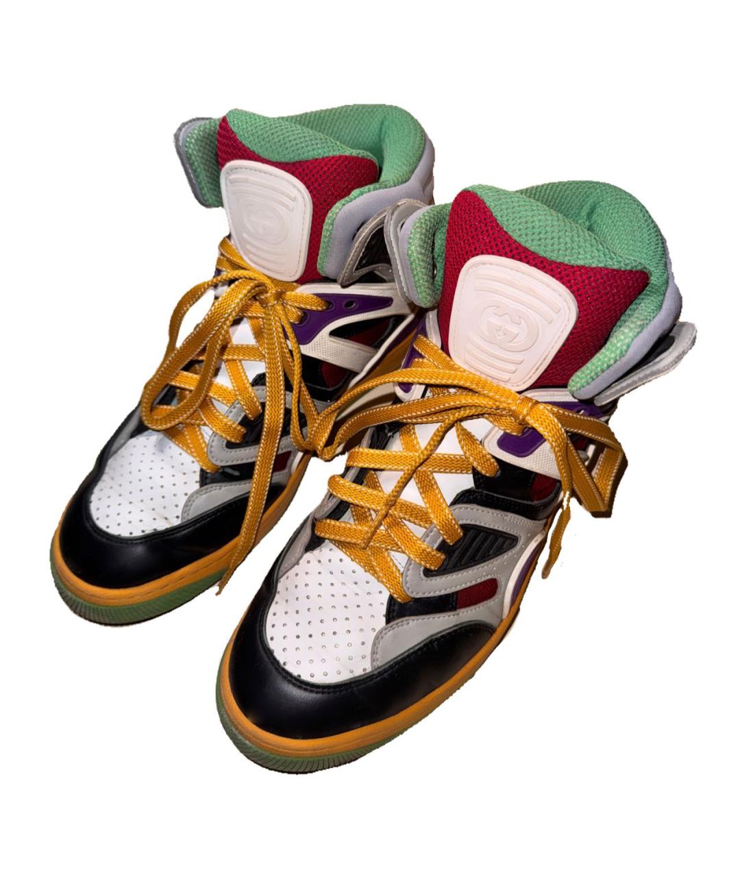 GUCCI Мульти кожаные высокие кроссовки / кеды, фото 4