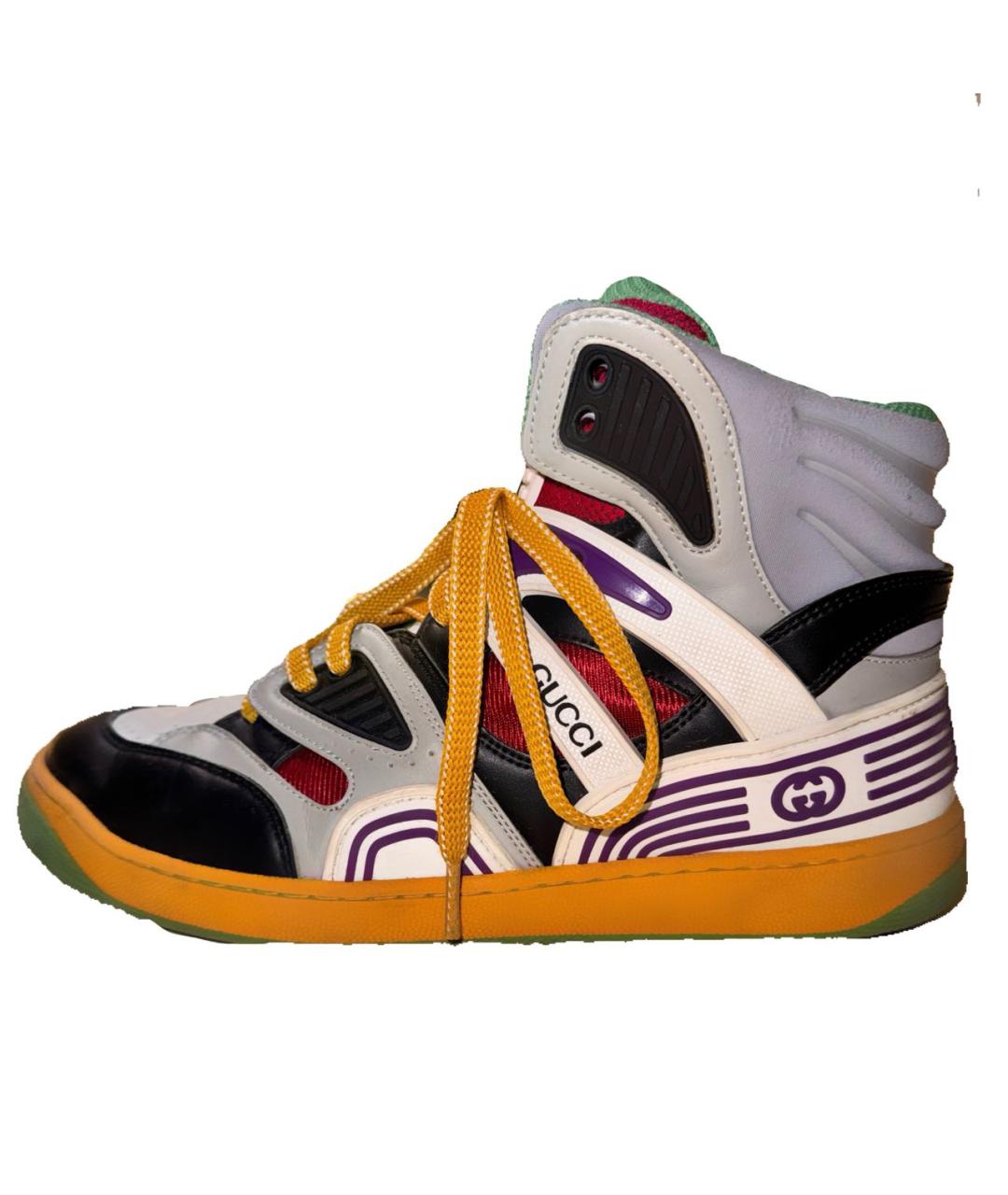 GUCCI Мульти кожаные высокие кроссовки / кеды, фото 5