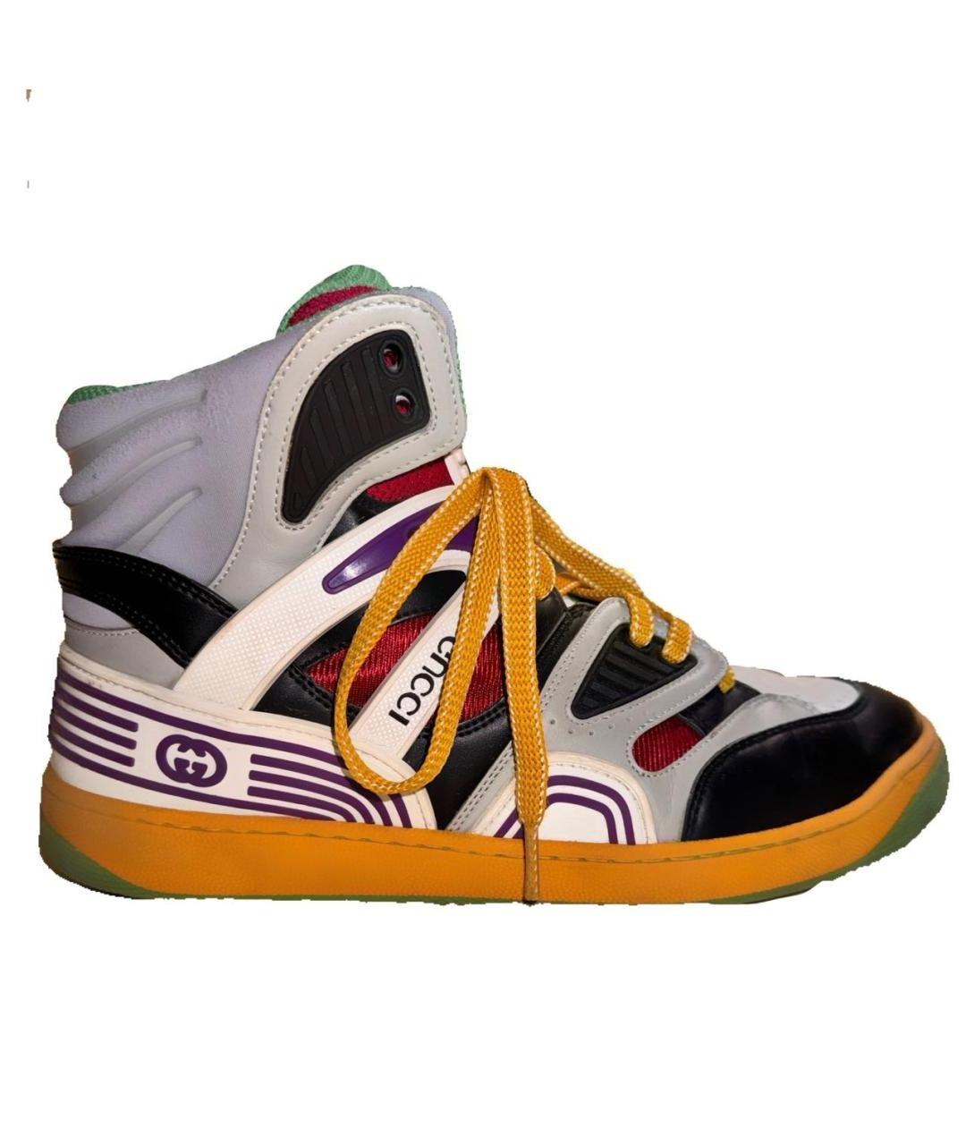 GUCCI Мульти кожаные высокие кроссовки / кеды, фото 1