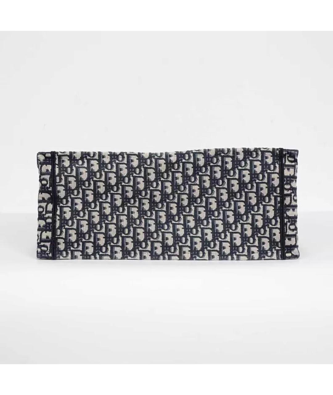 CHRISTIAN DIOR Темно-синяя тканевая сумка с короткими ручками, фото 6