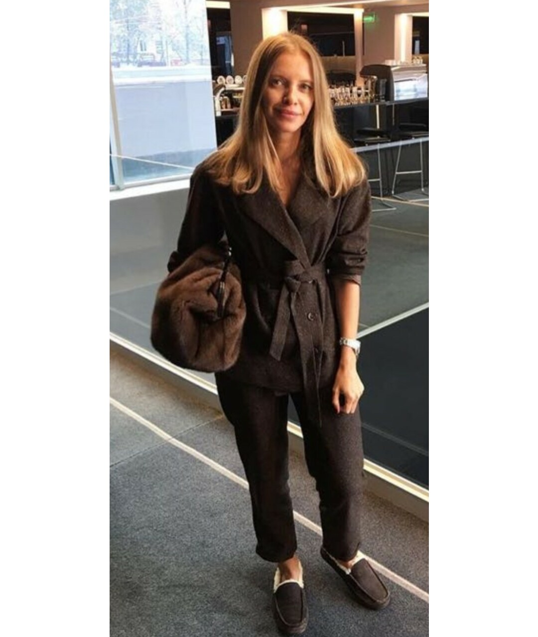 MAX MARA Коричневая меховая сумка тоут, фото 6