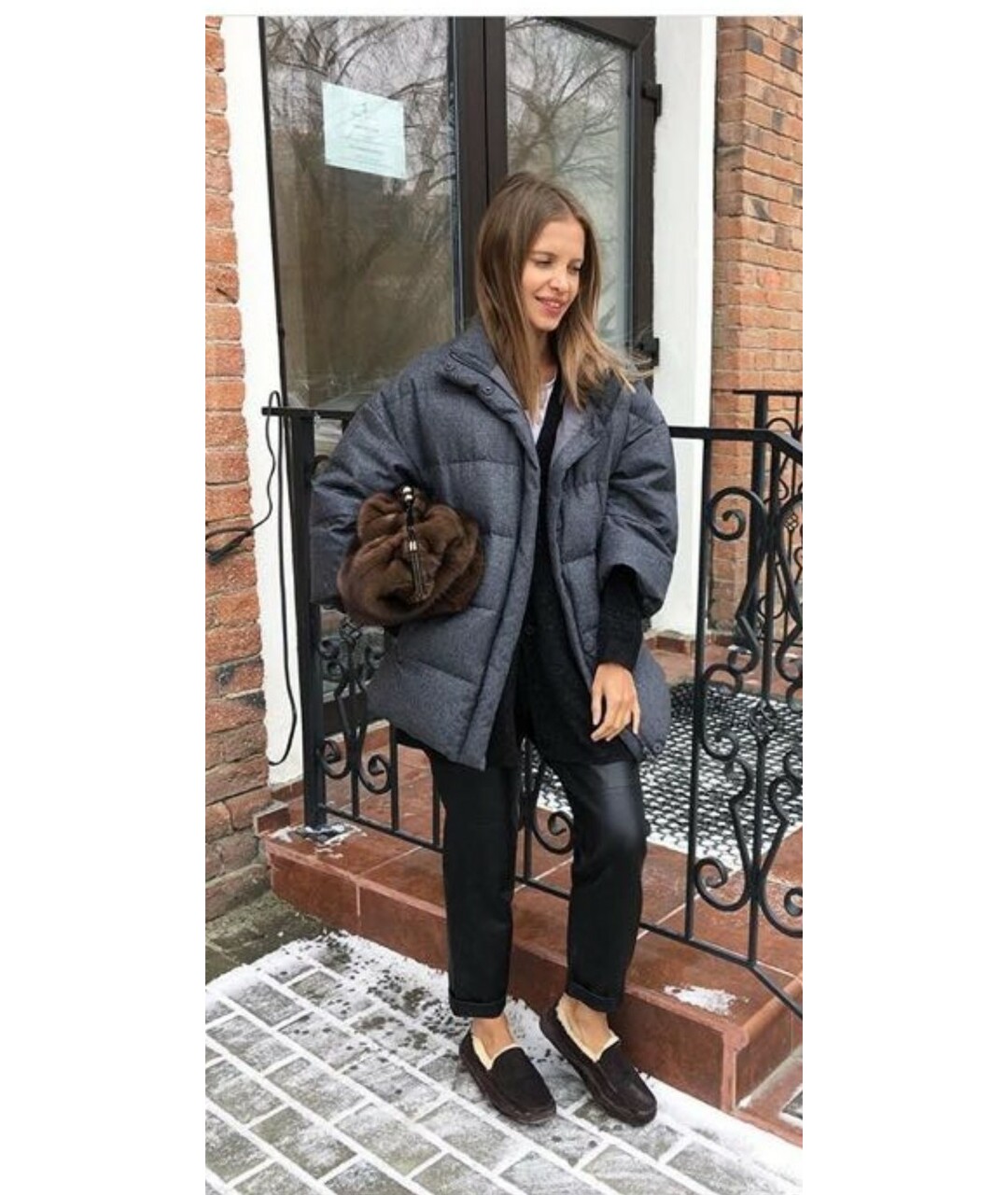 MAX MARA Коричневая меховая сумка тоут, фото 7