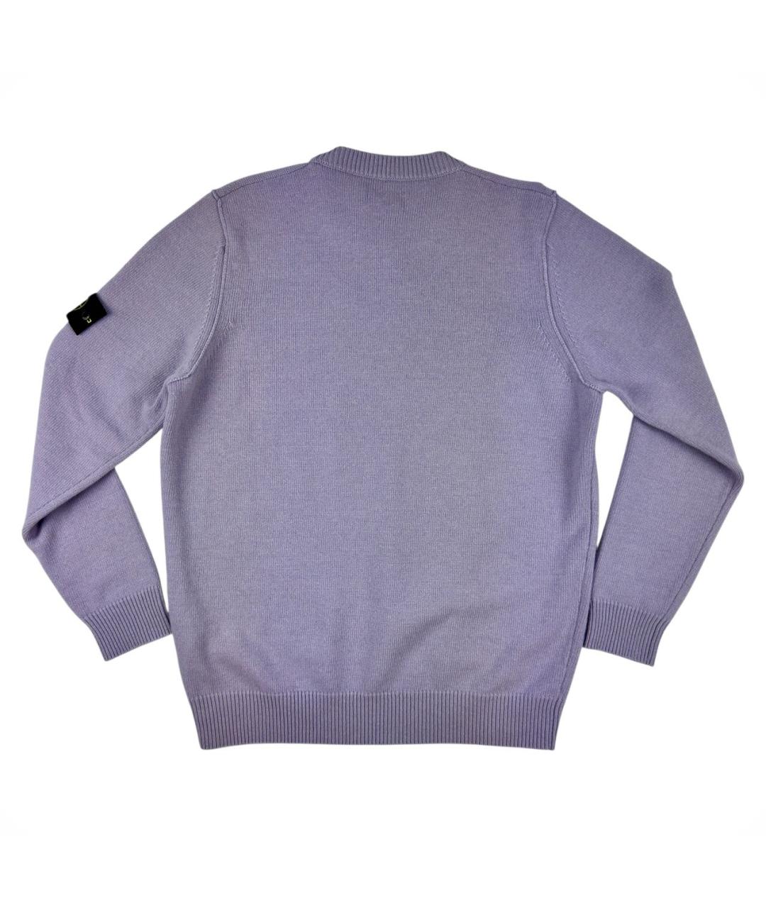 STONE ISLAND Фиолетовый шерстяной джемпер / свитер, фото 2