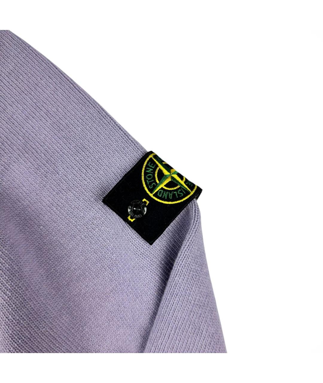 STONE ISLAND Фиолетовый шерстяной джемпер / свитер, фото 3