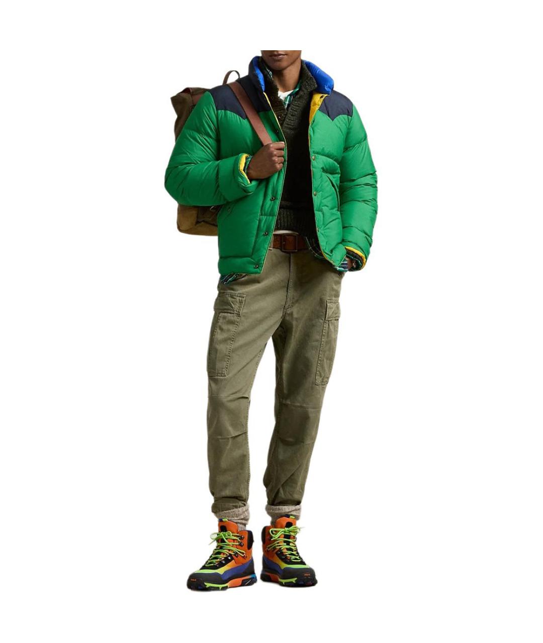 POLO RALPH LAUREN Зеленый пуховик, фото 2