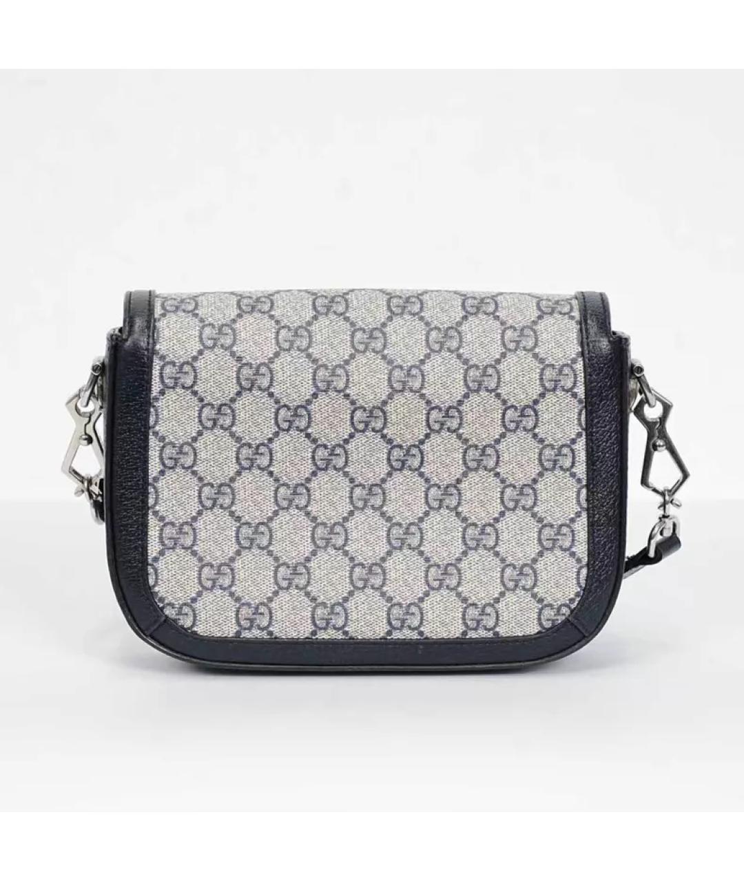 GUCCI Темно-синяя кожаная сумка через плечо, фото 4