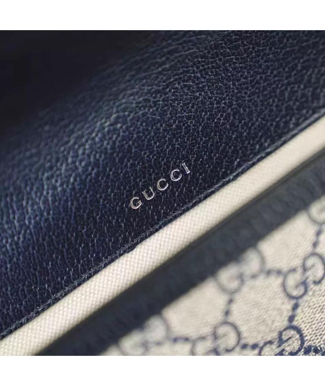 GUCCI Темно-синяя кожаная сумка через плечо, фото 8