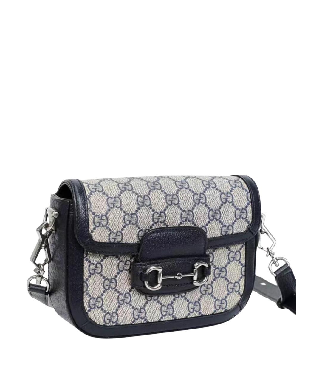 GUCCI Темно-синяя кожаная сумка через плечо, фото 11