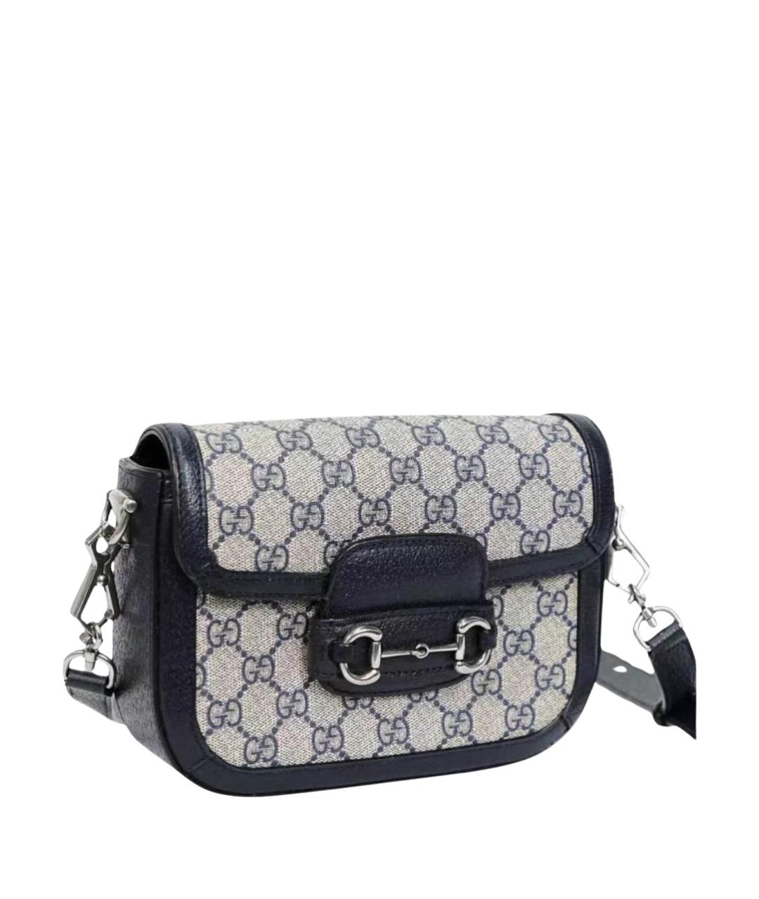 GUCCI Темно-синяя кожаная сумка через плечо, фото 1