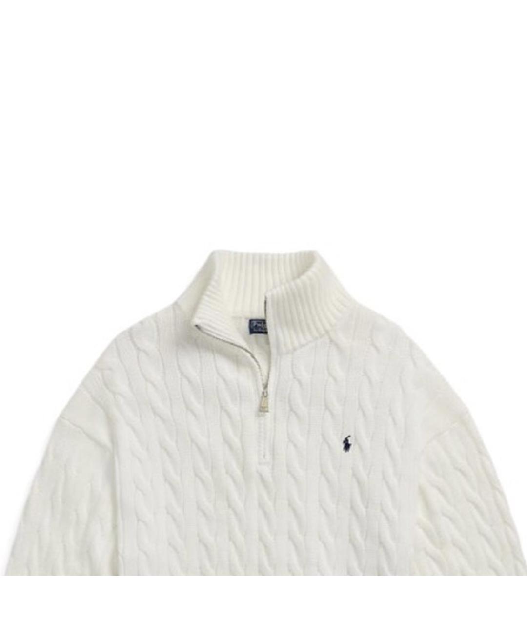 POLO RALPH LAUREN Белый хлопковый джемпер / свитер, фото 5