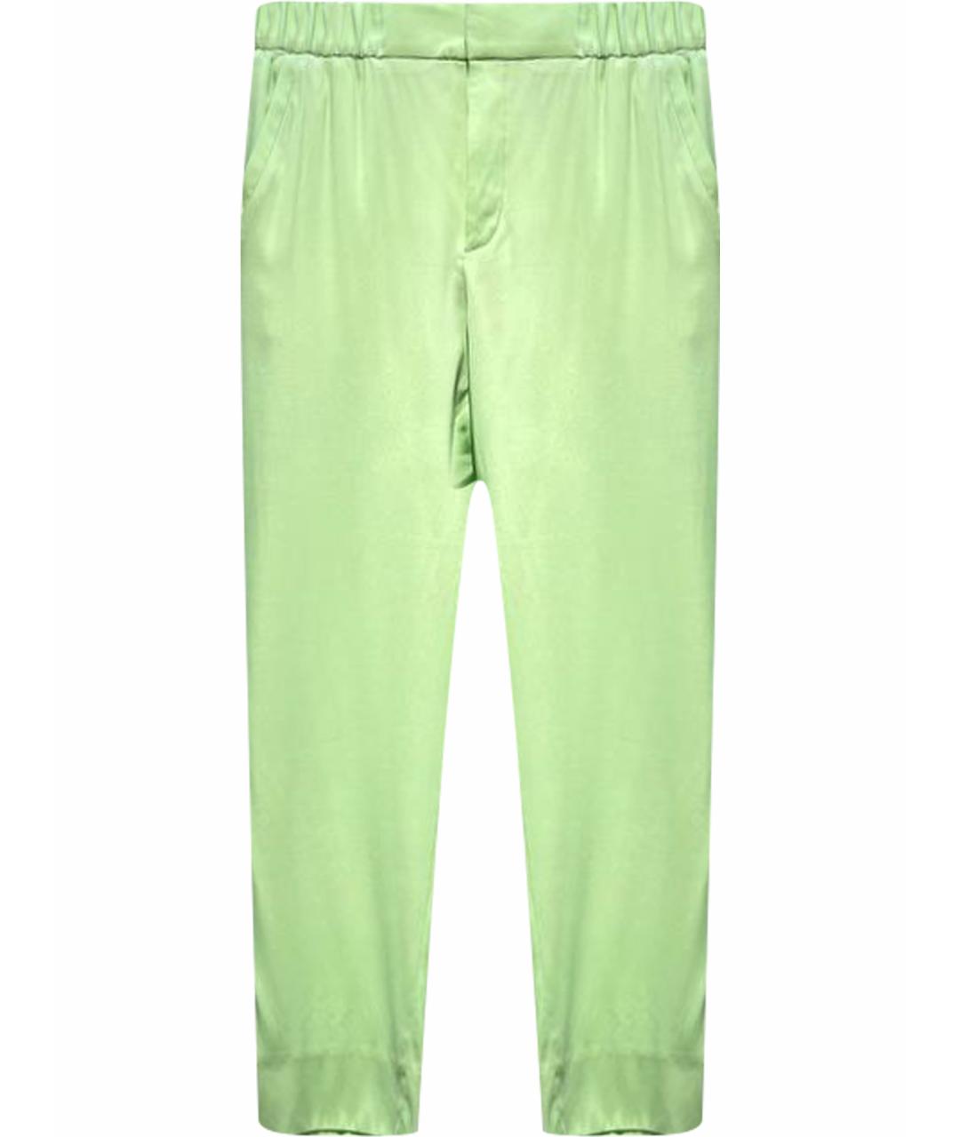 ROBERTO CAVALLI Зеленые шелковые брюки широкие, фото 1