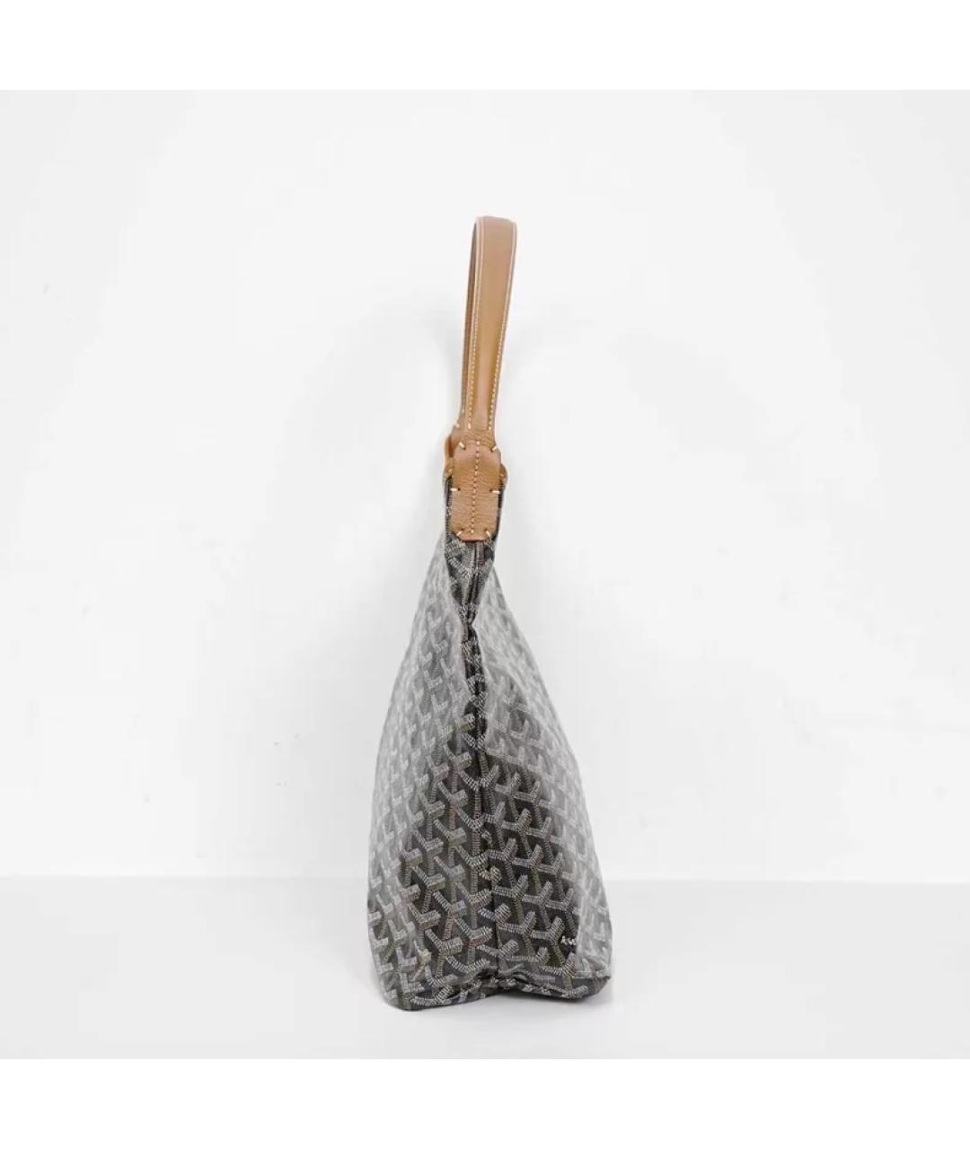 GOYARD Коричневая кожаная сумка через плечо, фото 4