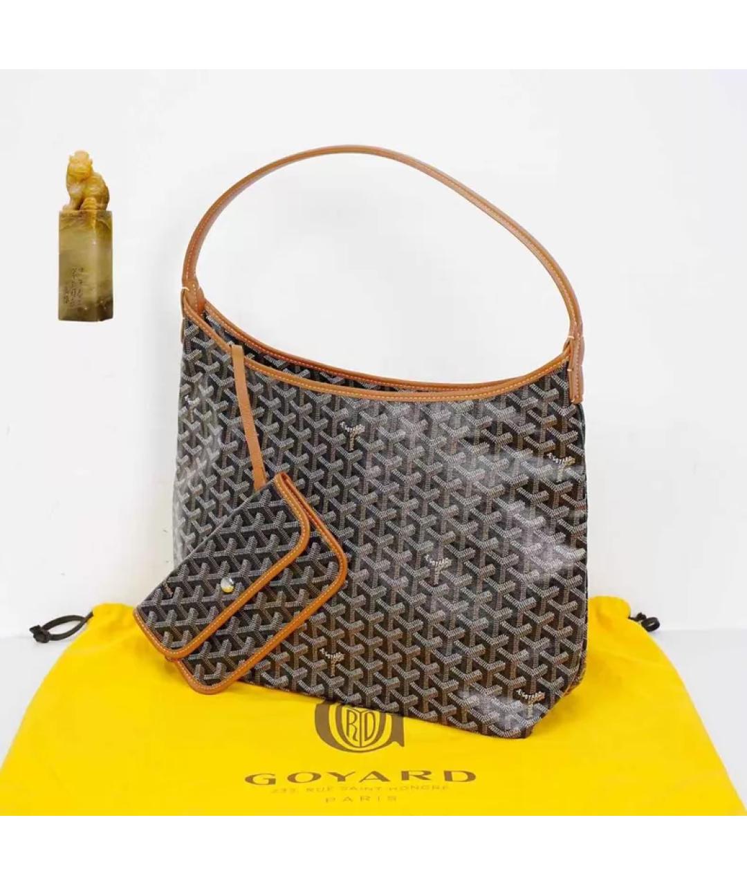 GOYARD Коричневая кожаная сумка через плечо, фото 9