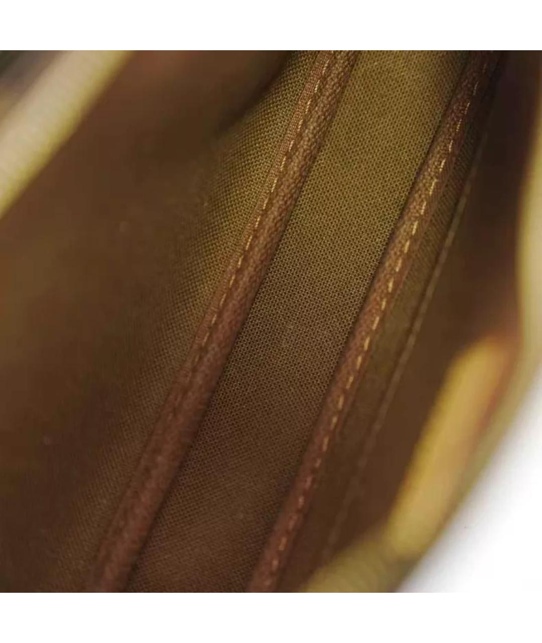 LOUIS VUITTON Коричневая кожаная сумка через плечо, фото 8