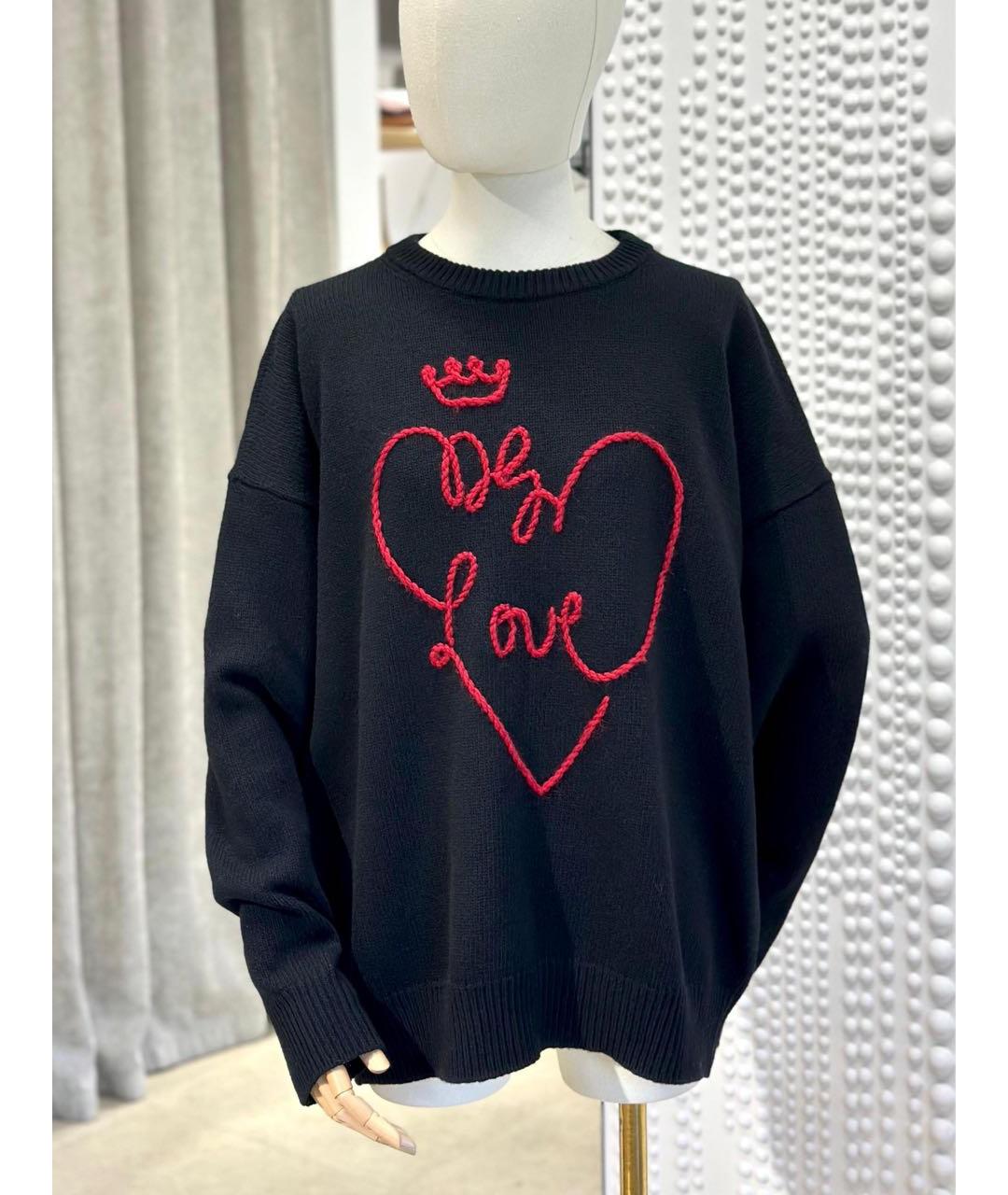 DOLCE&GABBANA Черный шерстяной джемпер / свитер, фото 2