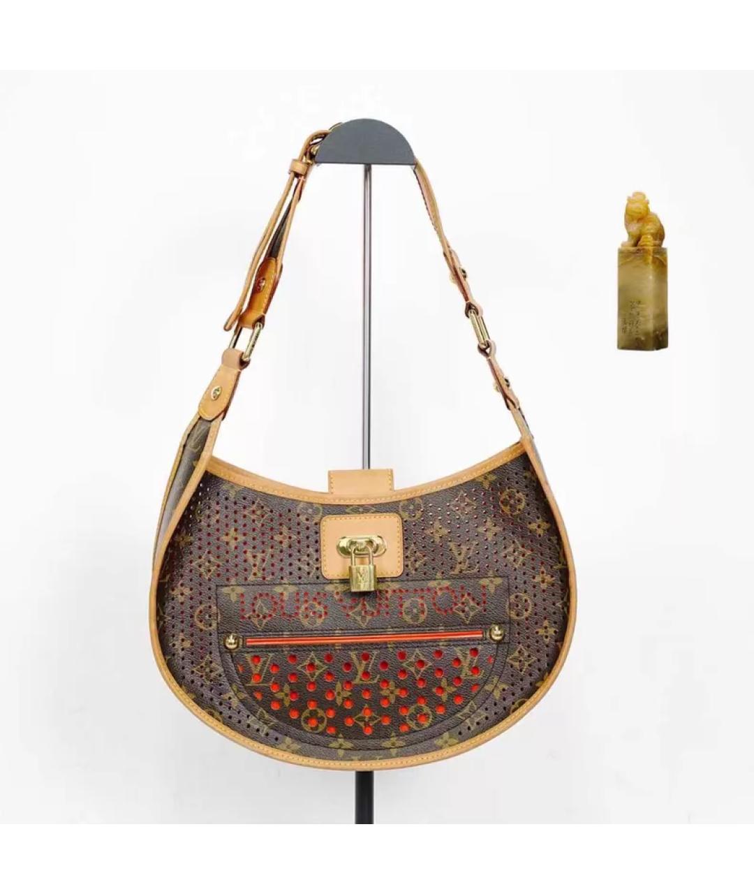 LOUIS VUITTON Коричневая сумка с короткими ручками, фото 9