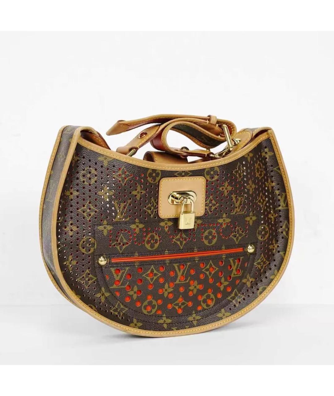 LOUIS VUITTON Коричневая сумка с короткими ручками, фото 3