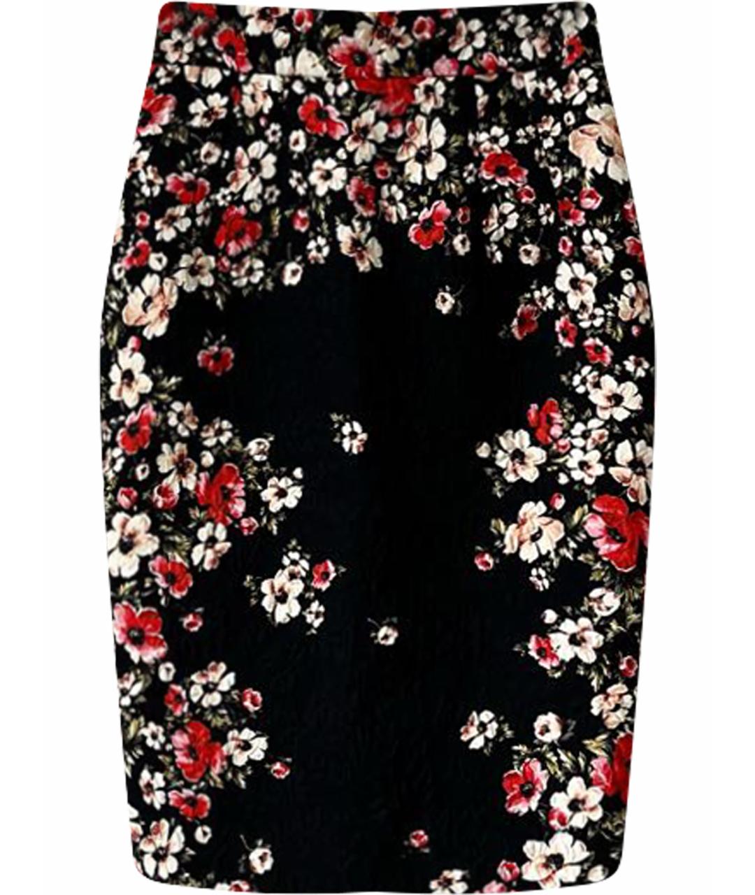 DOLCE&GABBANA Мульти полиэстеровая юбка миди, фото 1