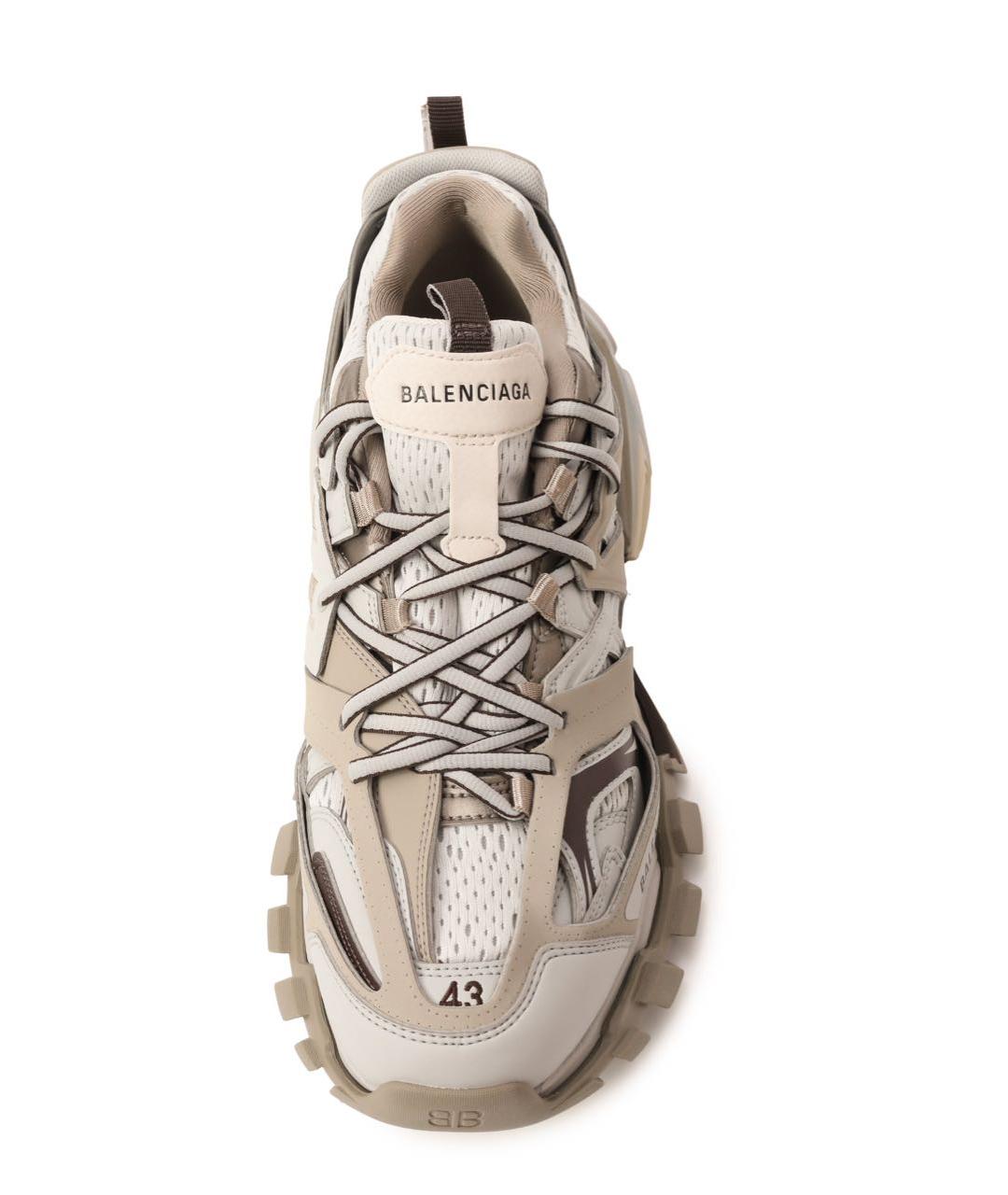 BALENCIAGA Бежевые текстильные низкие кроссовки / кеды, фото 2