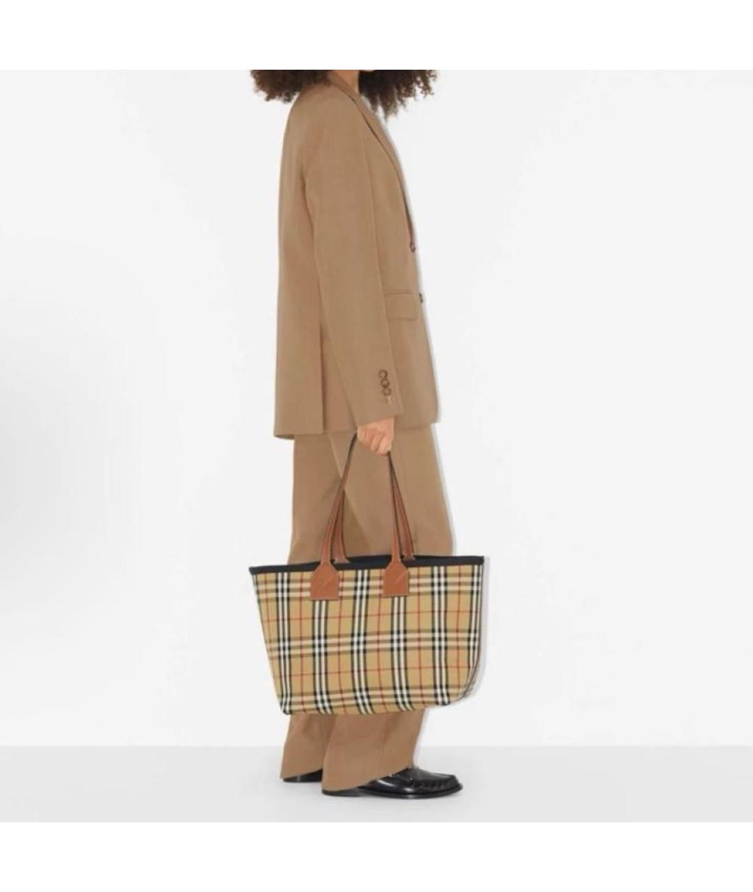 BURBERRY Бежевая сумка тоут, фото 6