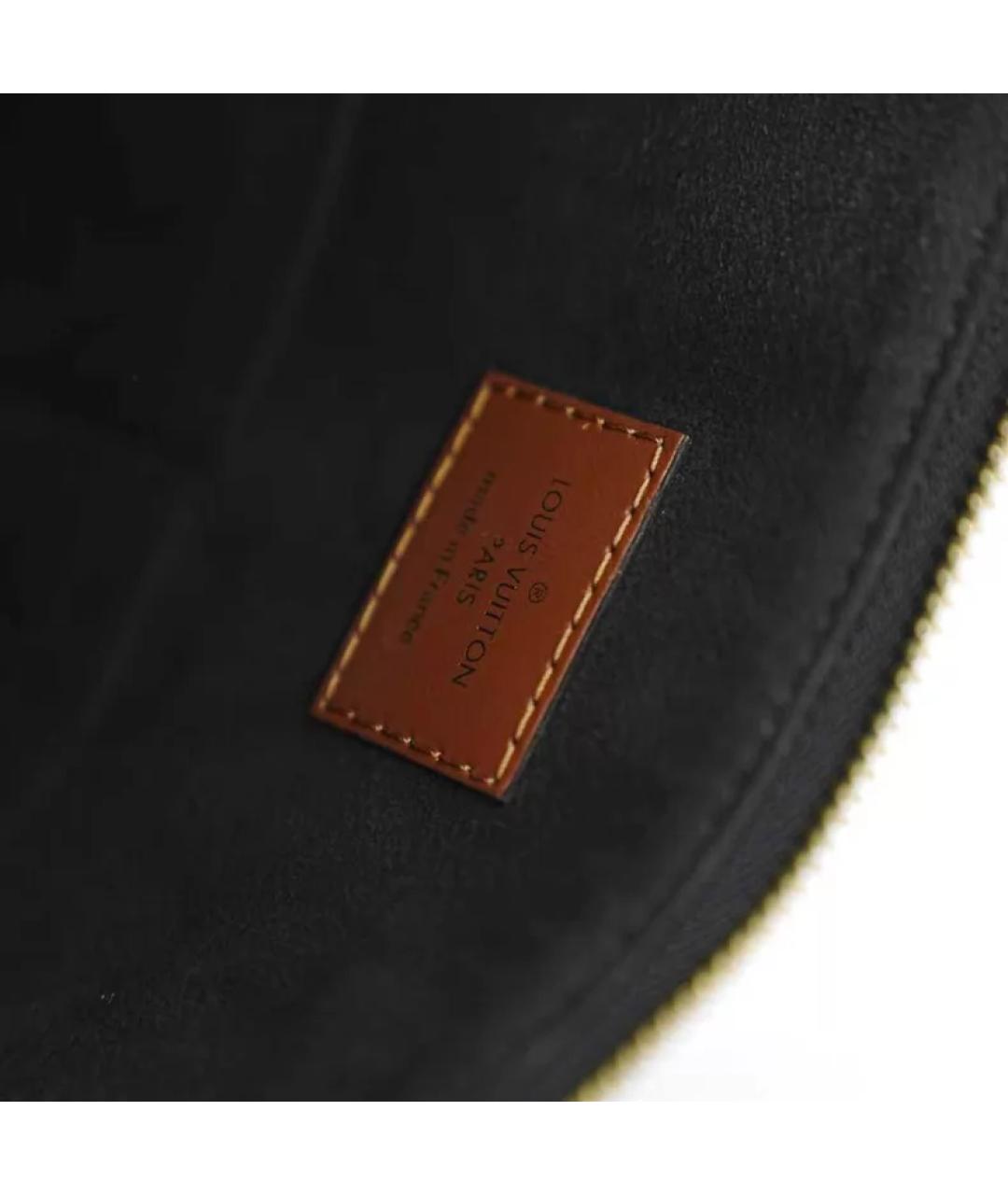 LOUIS VUITTON Коричневая кожаная сумка с короткими ручками, фото 8