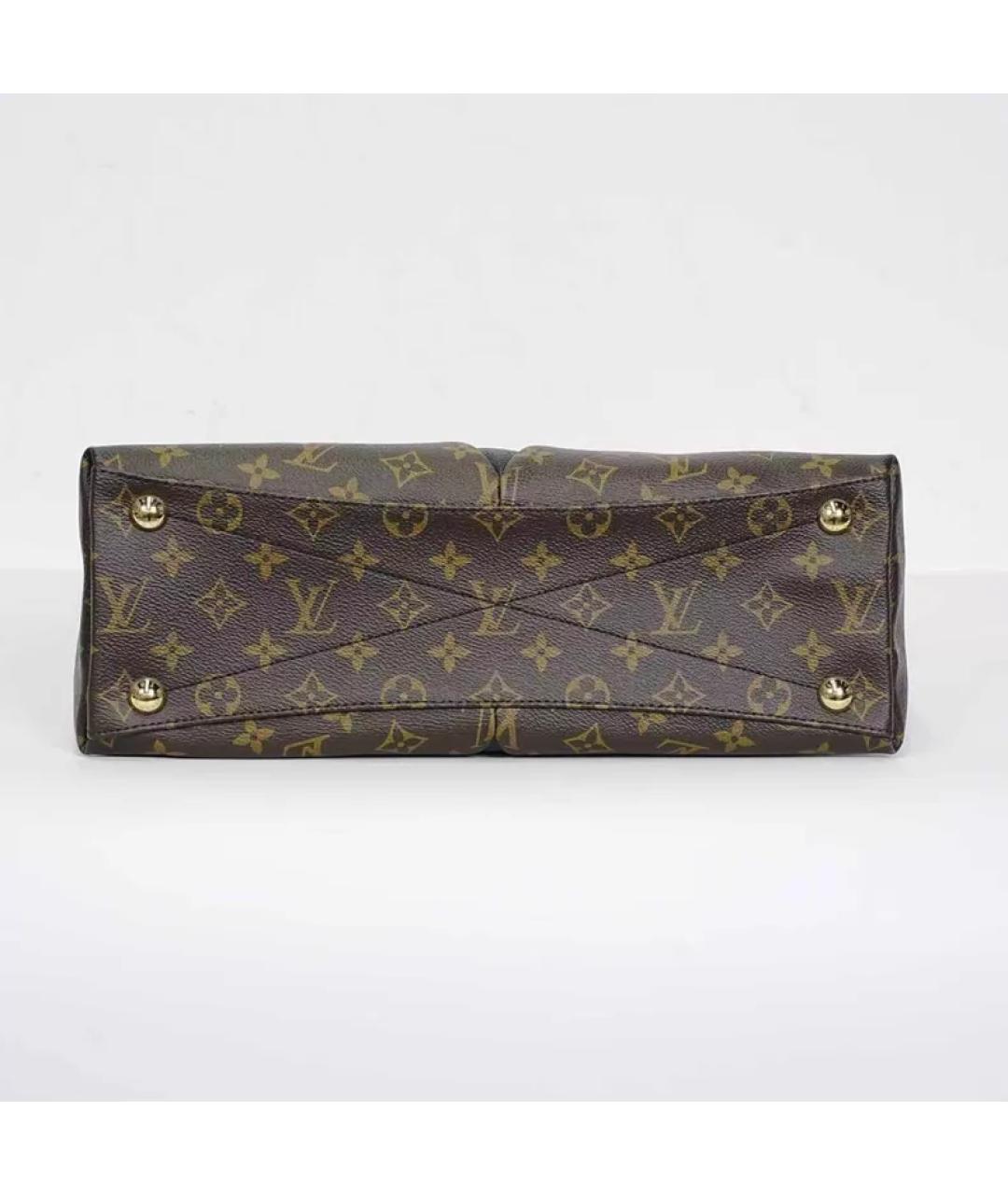 LOUIS VUITTON Коричневая кожаная сумка с короткими ручками, фото 3