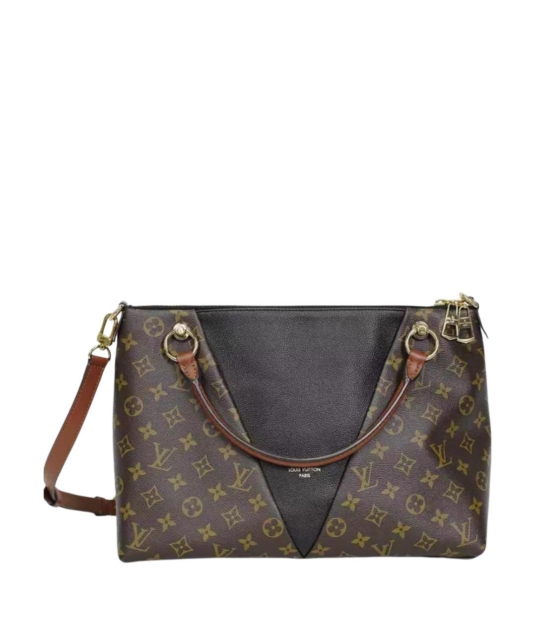 LOUIS VUITTON Коричневая кожаная сумка с короткими ручками, фото 1