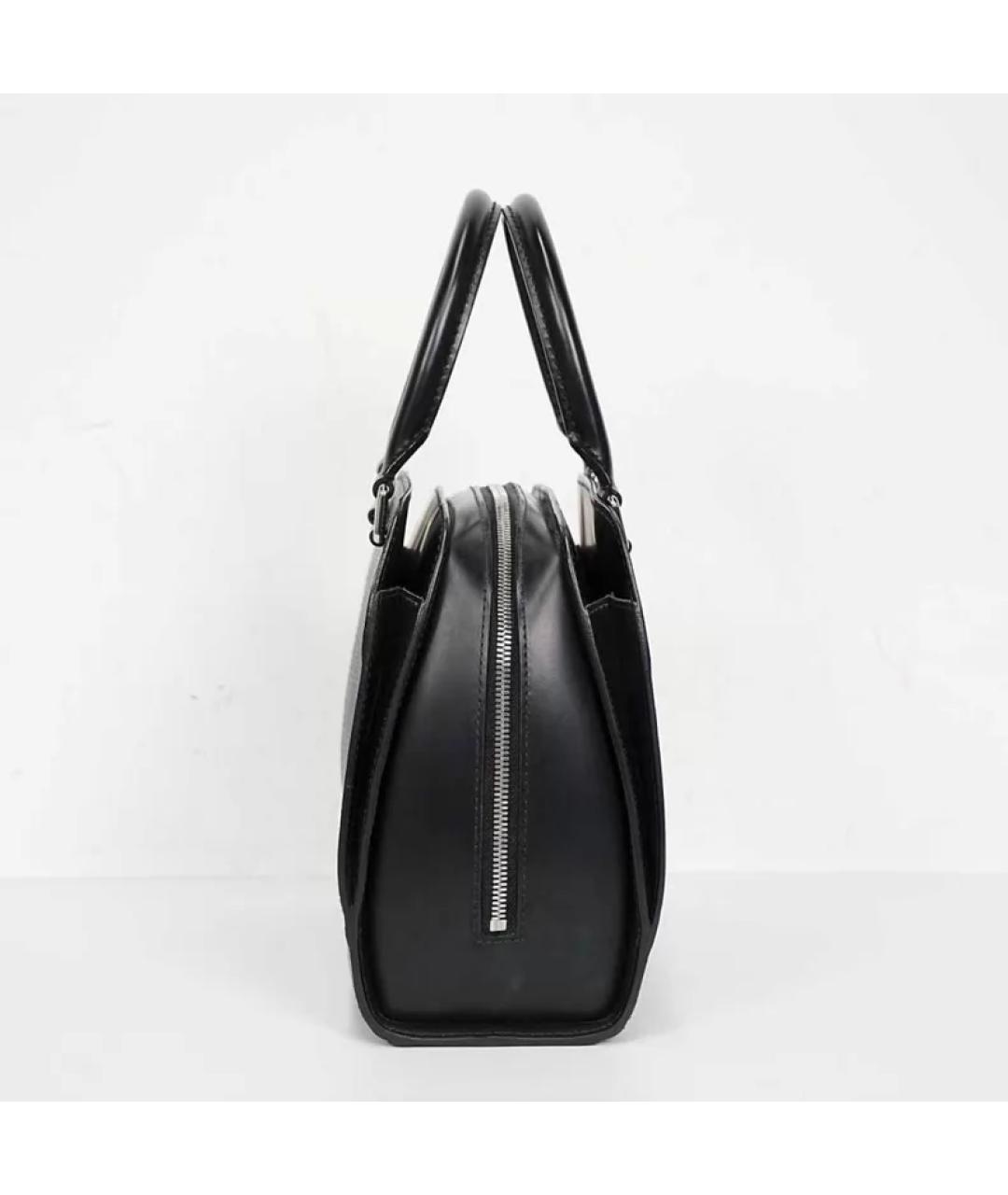 LOUIS VUITTON Черная кожаная сумка с короткими ручками, фото 3