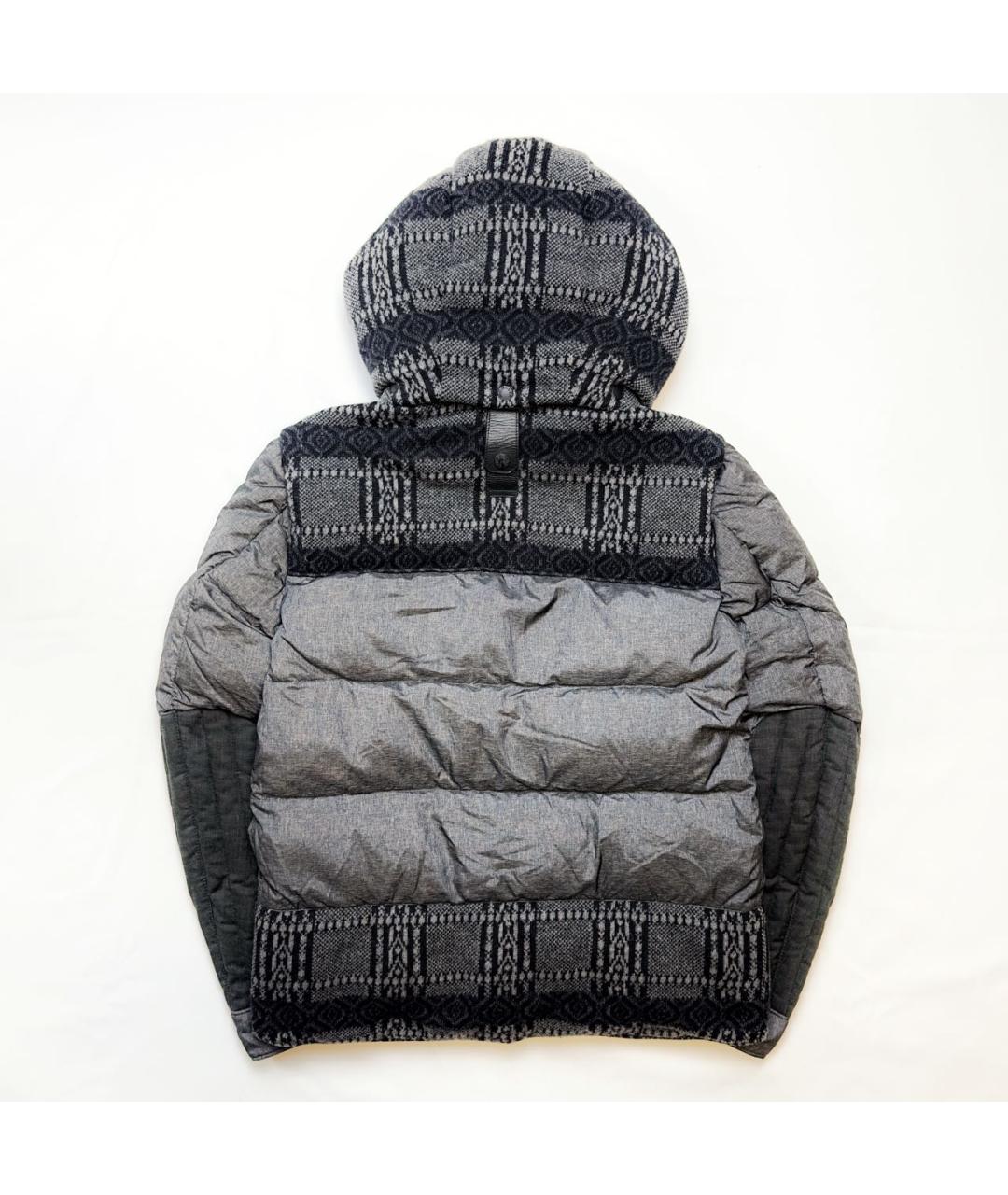 MONCLER Черный шерстяной пуховик, фото 2