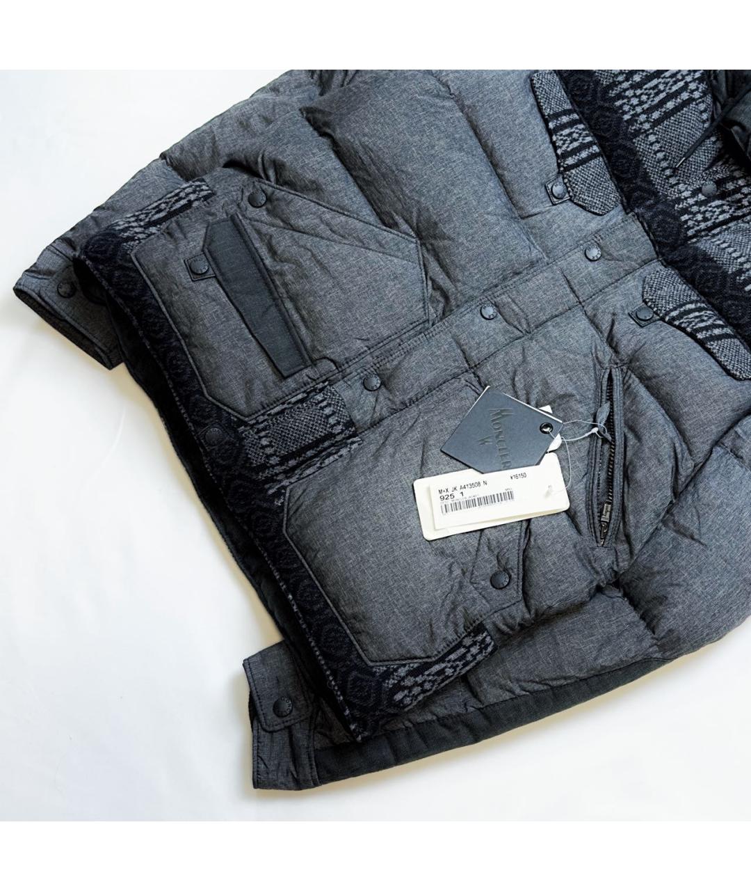 MONCLER Черный шерстяной пуховик, фото 7