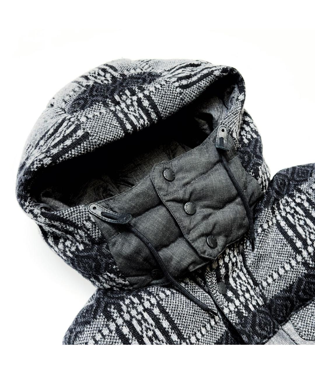 MONCLER Черный шерстяной пуховик, фото 8