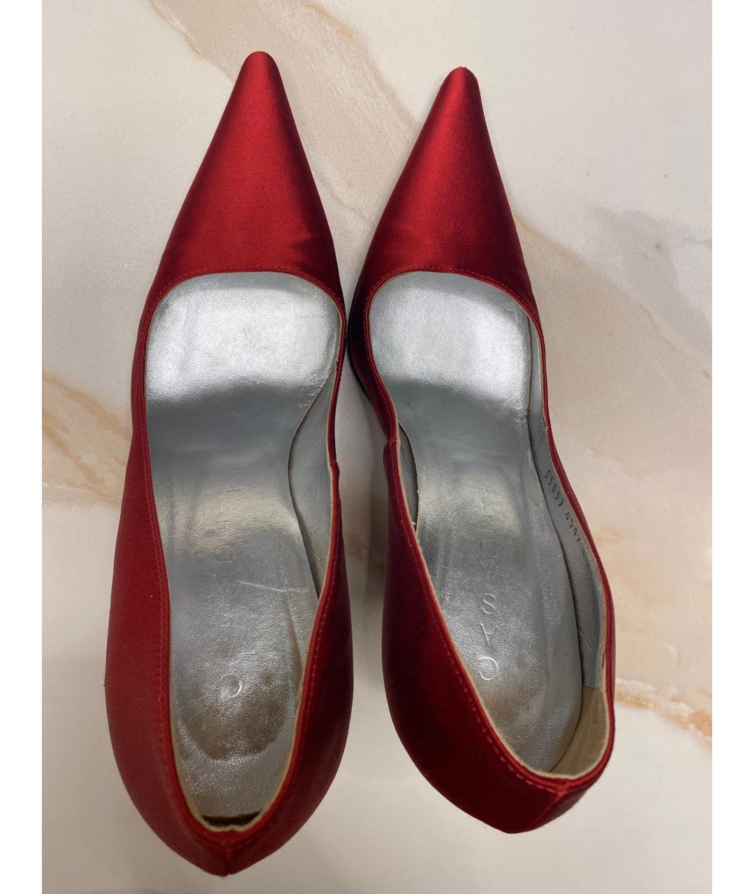 CASADEI Красные текстильные туфли, фото 3