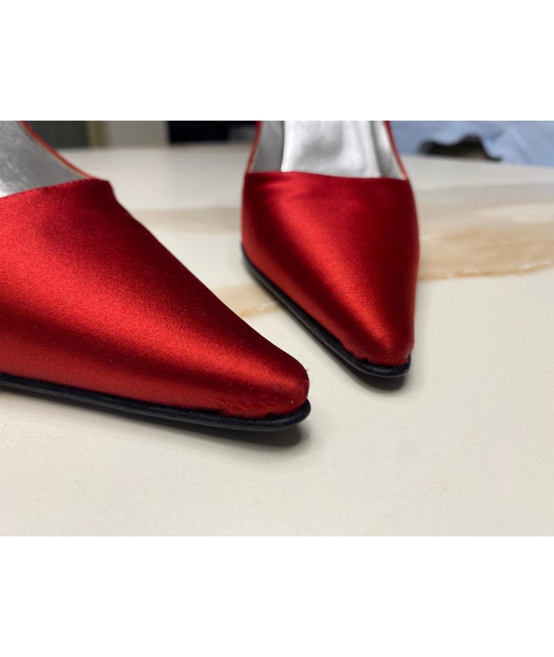 CASADEI Красные текстильные туфли, фото 9