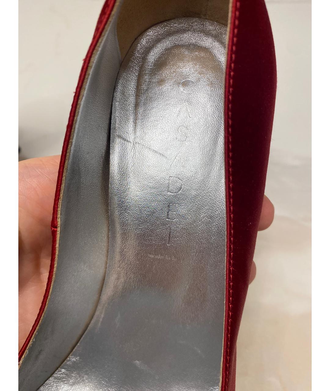 CASADEI Красные текстильные туфли, фото 7