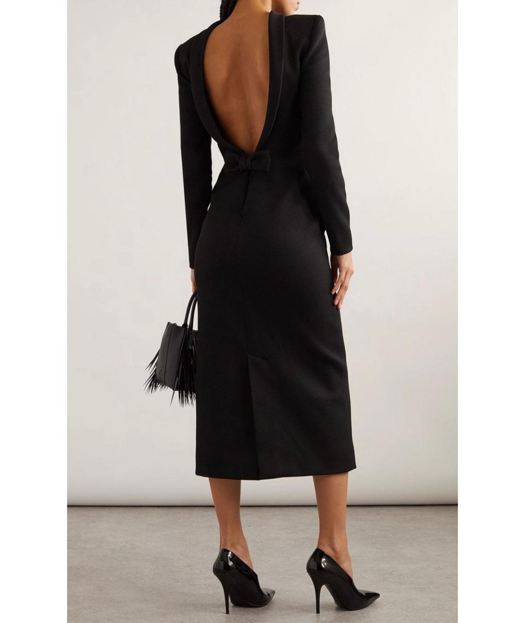 VALENTINO Черное полиэстеровое коктейльное платье, фото 3