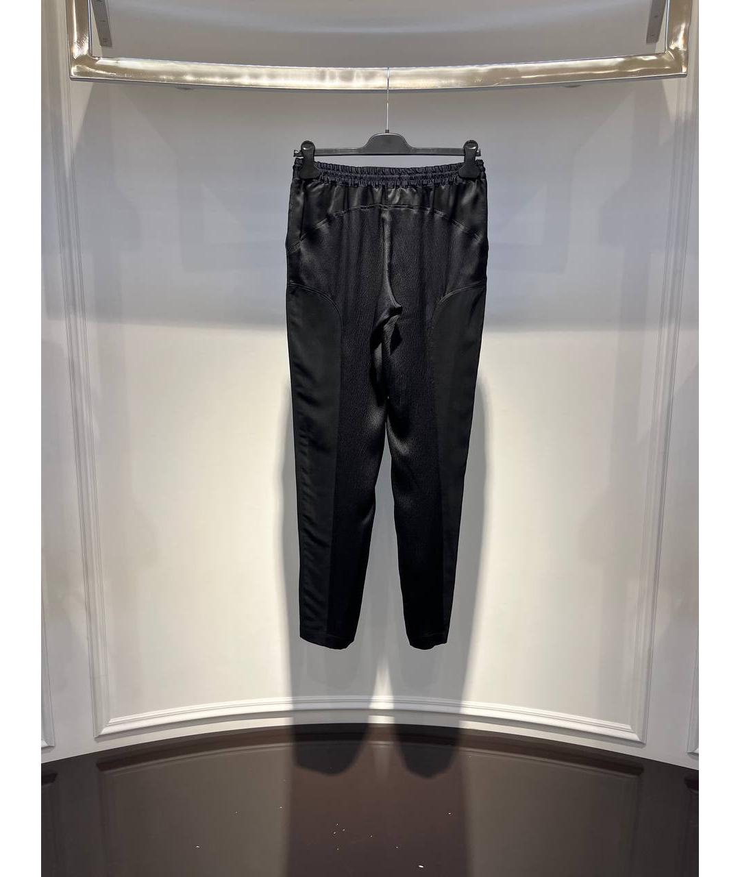 ROBERTO CAVALLI Черные шелковые брюки узкие, фото 3