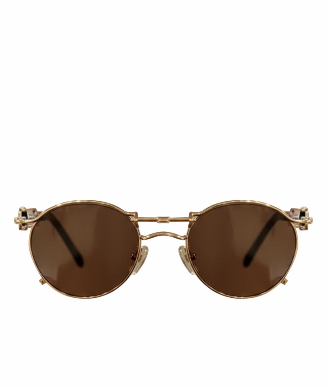 JEAN PAUL GAULTIER Коричневые пластиковые солнцезащитные очки, фото 1