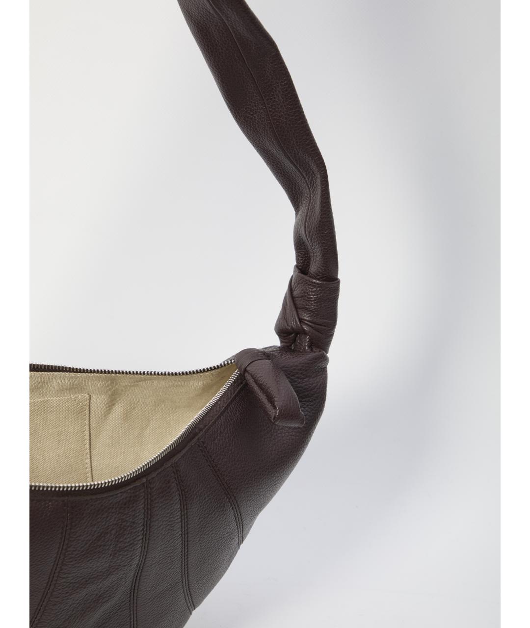 LEMAIRE Коричневая кожаная сумка через плечо, фото 4