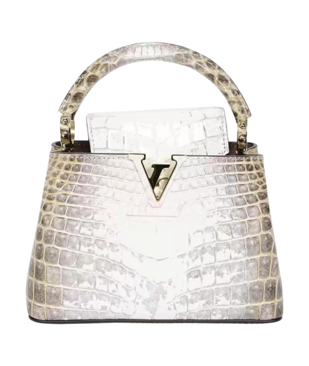 LOUIS VUITTON Бежевая сумка с короткими ручками из экзотической кожи, фото 1