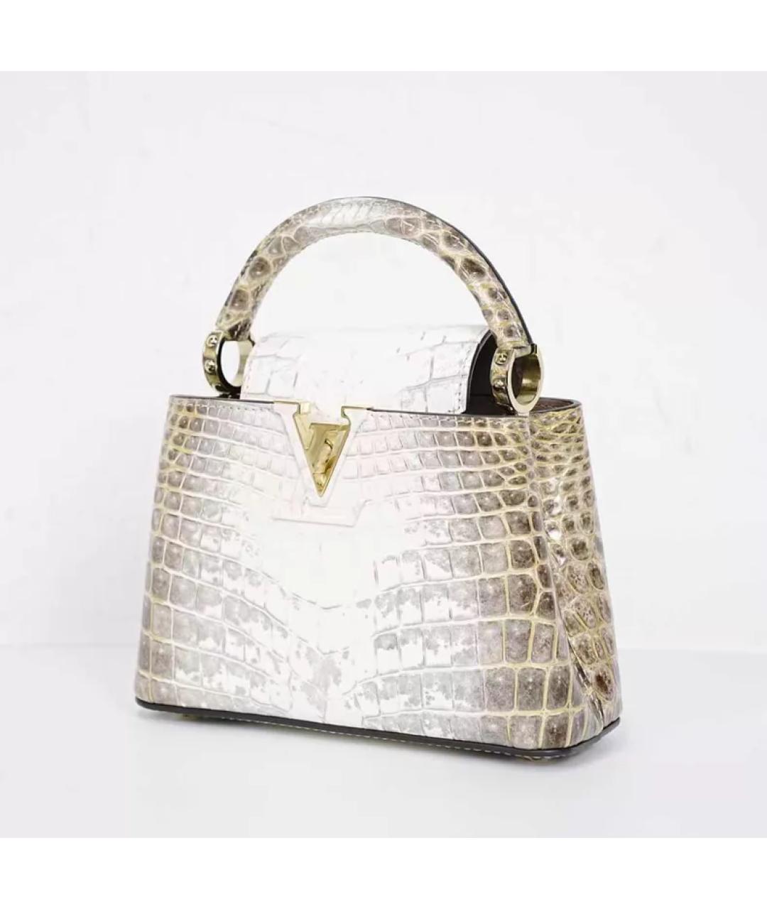 LOUIS VUITTON Бежевая сумка с короткими ручками из экзотической кожи, фото 2