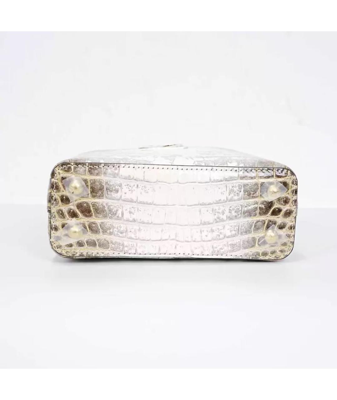 LOUIS VUITTON Бежевая сумка с короткими ручками из экзотической кожи, фото 6